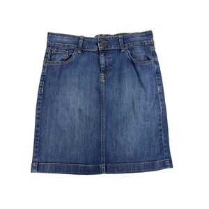 Old Navy Women's 8 Classic Western Cowgirl Rodeo Sexy Y2K 90's Blue Denim Skirt